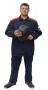 Костюм сварщика Макс-3 Флеймшилд 17-1713М т.синий с красной кокеткой полное усиление
