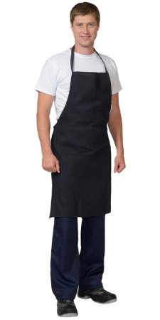 Фартук х/б (диагональ) цв. черный 