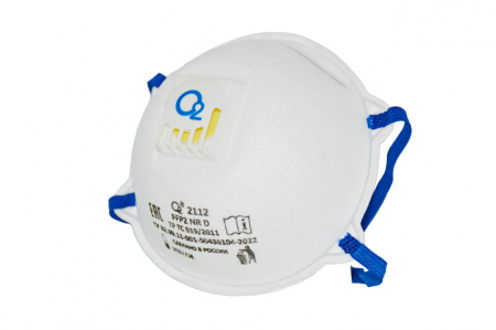 Респиратор О2 2112 фильтрующий с клапаном выдоха (FFP2 NR D)